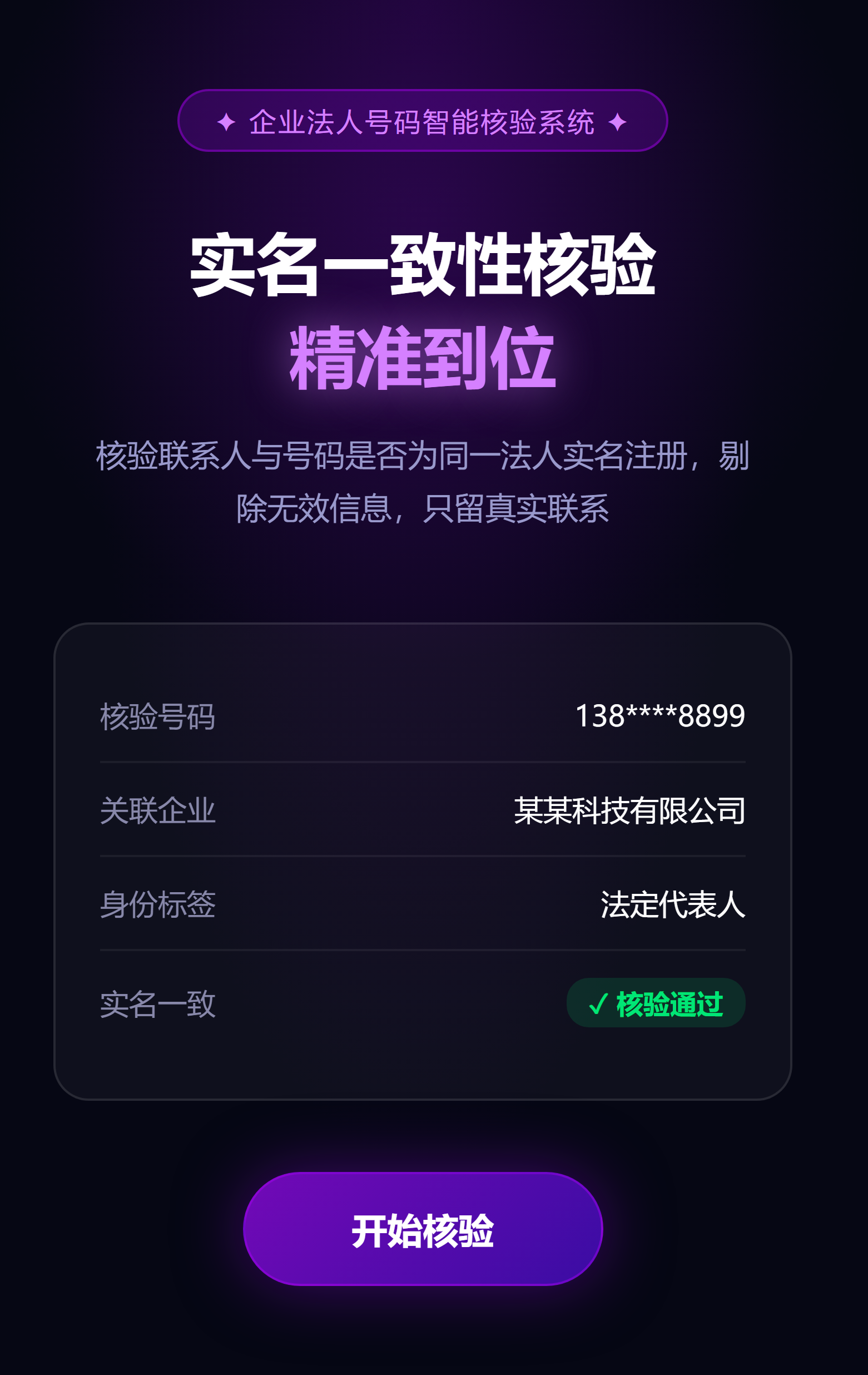实名一致性核验